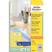 AVERY Zweckform Mini étiquette, 46,0 x 11,1 mm, blanc