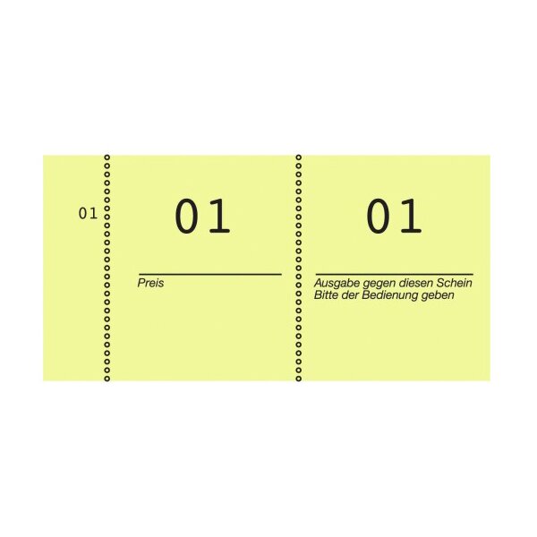 AVERY Zweckform Nummernblock 1 - 1000, 105 x 53 mm, rot