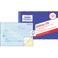 AVERY Zweckform Formularbuch "Quittung mit MwSt.", 4+1