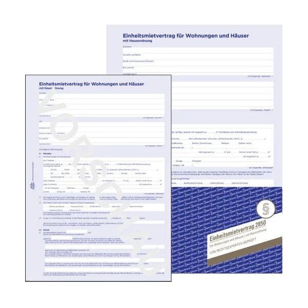 AVERY Zweckform Vordruck "Einheitsmietvertrag", SD, A4