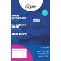 AVERY Badges autocollants, 63,5 x 29,6 mm, blanc