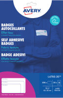 AVERY Badges autocollants, 63,5 x 29,6 mm, blanc