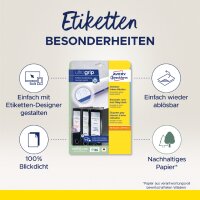 AVERY Zweckform Etiquette pour dos de classeur, 61 x 192 mm
