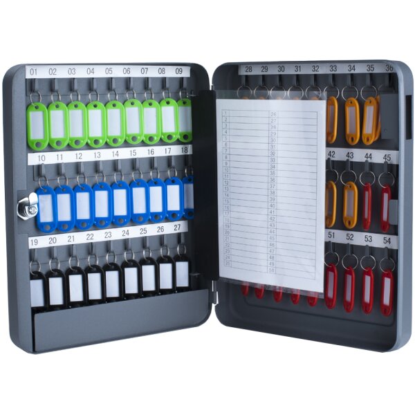 pavo Armoire à clés pour 20 clés, gris foncé