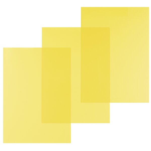 pavo plats de couverture, A4, PVC, 0,2 mm, jaune transparent