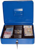 pavo Caisse à monnaie, (L)300 x (P)240 x (H)90 mm, bleu