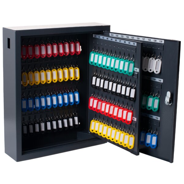 pavo Armoire à clés Deluxe, pour 100 clés, gris foncé