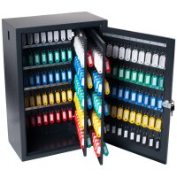 pavo Armoire à clés Deluxe, pour 100 clés, gris foncé