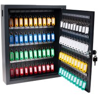 pavo Armoire à clés Deluxe, pour 100 clés, gris foncé