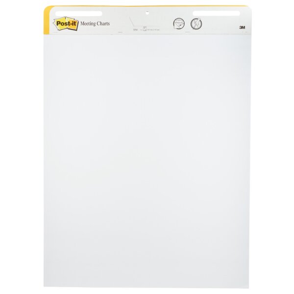 Post-it Bloc de conf&eacute;rence Wall Pad, 508 x 584 mm, blanc