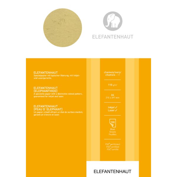 Papier sp&eacute;cial Peau d&eacute;l&eacute;phant chamois