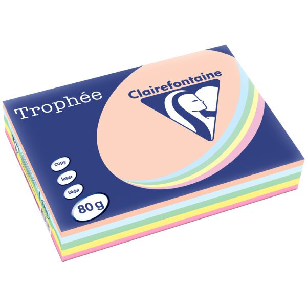 Clairefontaine Multifunktionspapier Troph&eacute;e, A4, sortiert