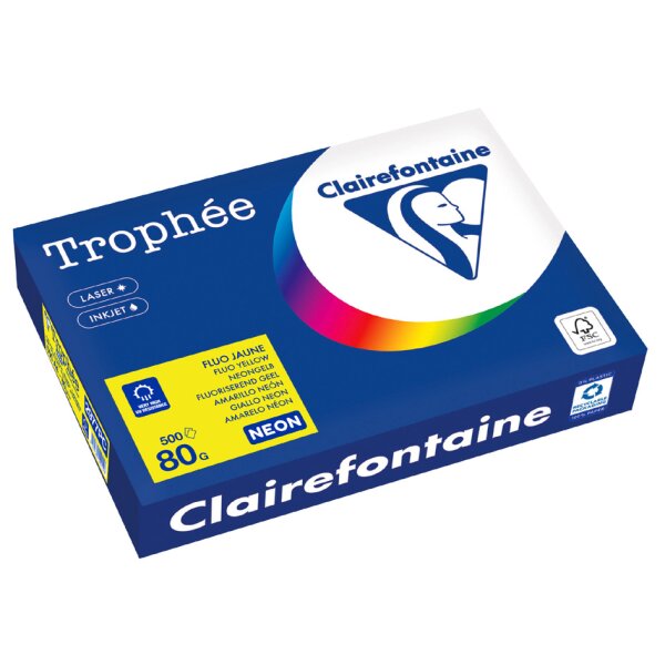 Clairefontaine Multifunktionspapier Trophée, A4, neongrün
