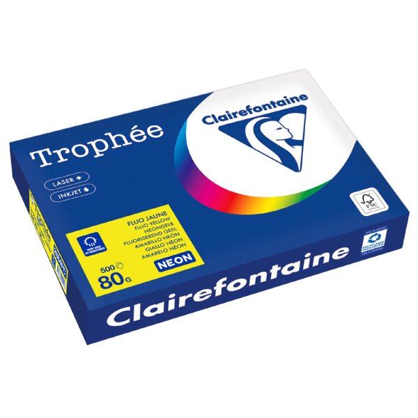 Clairefontaine Multifunktionspapier Troph&eacute;e, A3, neonrosa