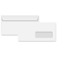 Clairefontaine Briefumschläge DL, 110 x 220 mm, weiss