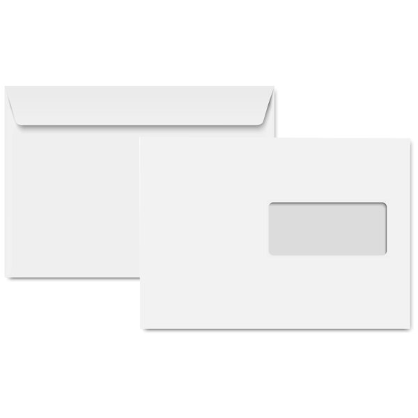 Clairefontaine Briefumschläge C6, 114 x 162 mm, weiss