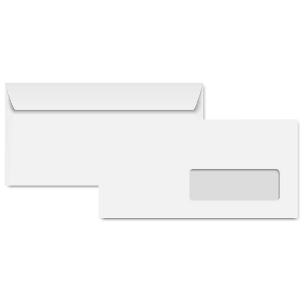 Clairefontaine Enveloppes DL, 110 x 220 mm, blanc recycl&eacute;