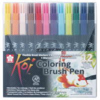 SAKURA Stylo pinceau Koi Coloring Brush, étui de 12