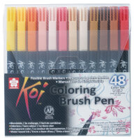 SAKURA Stylo pinceau Koi Coloring Brush, étui de 48