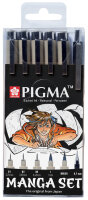 SAKURA Kit Manga PIGMA, étui de 6