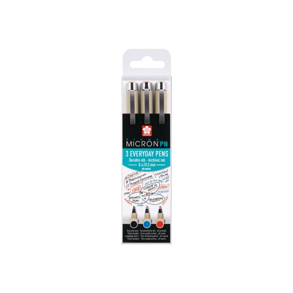 SAKURA Pigma Micron PN POXSDKPN3A Everyday, 3 couleur Office