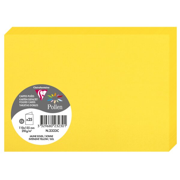 Pollen by Clairefontaine Carte double C6, ivoire irisé