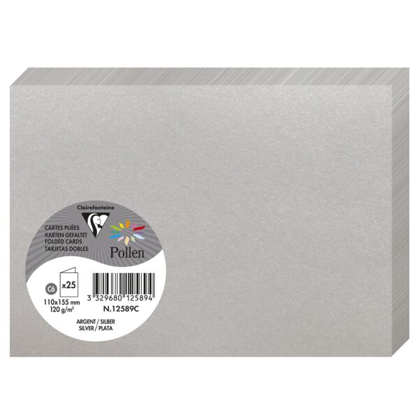 Pollen by Clairefontaine Carte double C6, ivoire irisé