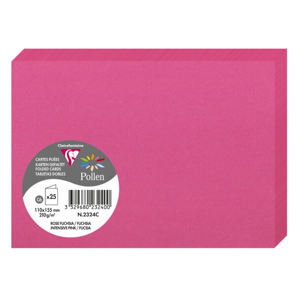 Pollen by Clairefontaine Carte double C6, argent