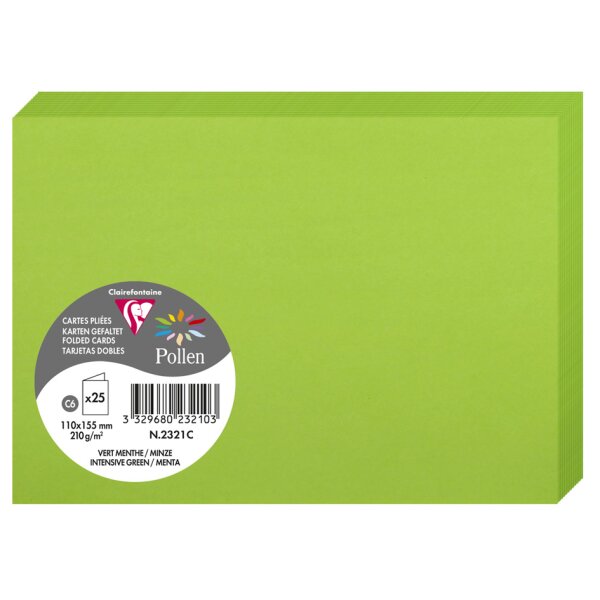 Pollen by Clairefontaine Carte double C6, rouge groseille