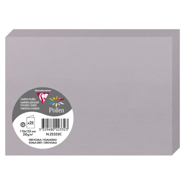 Pollen by Clairefontaine Carte double C6, rouge groseille