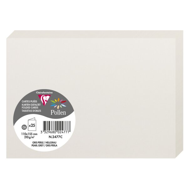 Pollen by Clairefontaine Carte double C6, vert menthe
