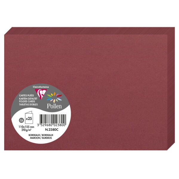 Pollen by Clairefontaine Carte double C6, gris perle