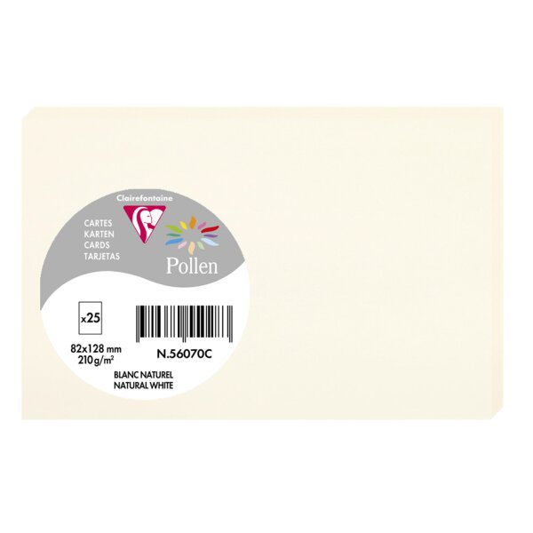 Pollen by Clairefontaine Carte 82 x 128 mm, ivoire