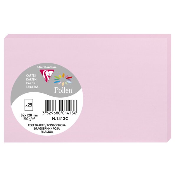 Pollen by Clairefontaine Carte 82 x 128 mm, gris perle