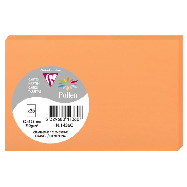 Pollen by Clairefontaine Carte 82 x 128 mm, gris perle