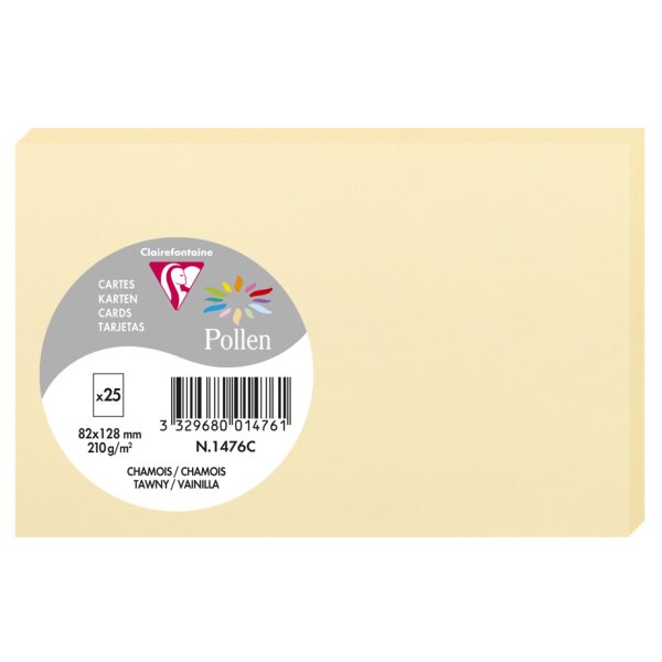 Pollen by Clairefontaine Carte 82 x 128 mm, gris perle
