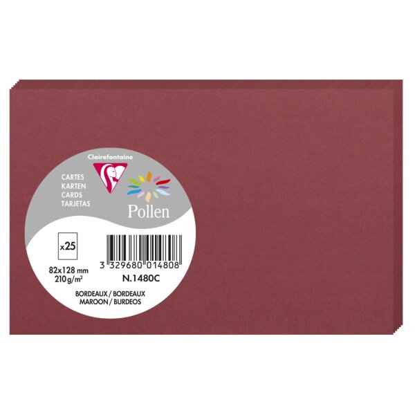 Pollen by Clairefontaine Carte 82 x 128 mm, gris perle