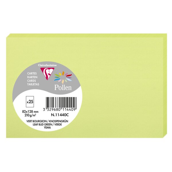 Pollen by Clairefontaine Carte 82 x 128 mm, gris perle