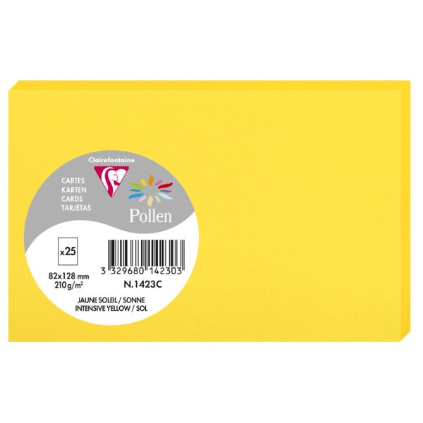 Pollen by Clairefontaine Carte 82 x 128 mm, gris perle