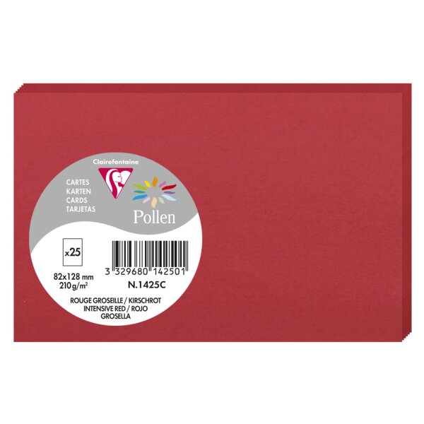 Pollen by Clairefontaine Carte 82 x 128 mm, gris perle