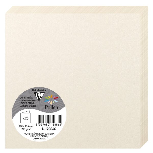 Pollen by Clairefontaine Carte double 135 mm, vert bourgeon