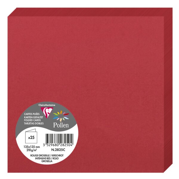 Pollen by Clairefontaine Carte double 135 mm, ivoire irisé