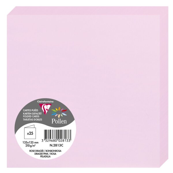 Pollen by Clairefontaine Carte double 135 mm, ivoire irisé
