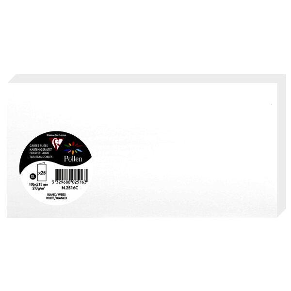 Pollen by Clairefontaine Carte double DL, blanc