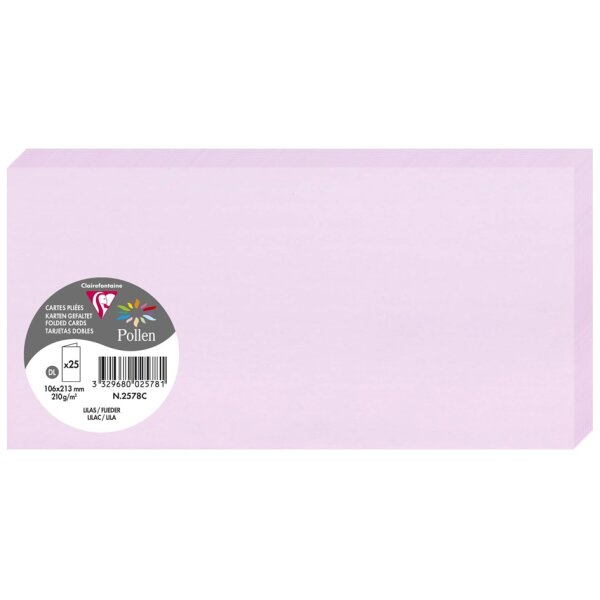 Pollen by Clairefontaine Carte double DL, vert bourgeon