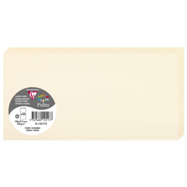 Pollen by Clairefontaine Carte double DL, vert bourgeon