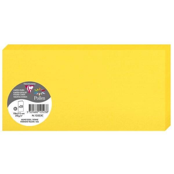 Pollen by Clairefontaine Carte double DL, cl&eacute;mentine