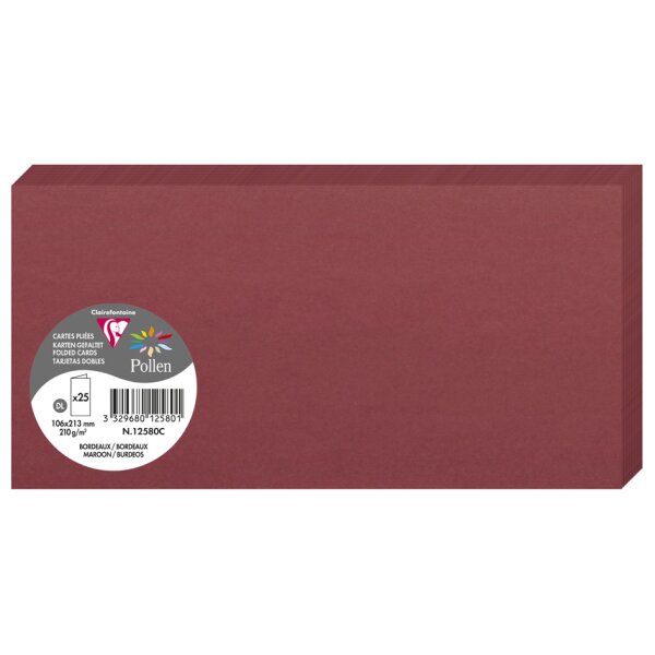 Pollen by Clairefontaine Carte double DL, cl&eacute;mentine