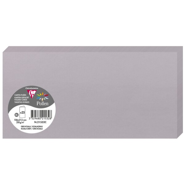 Pollen by Clairefontaine Carte double DL, cl&eacute;mentine