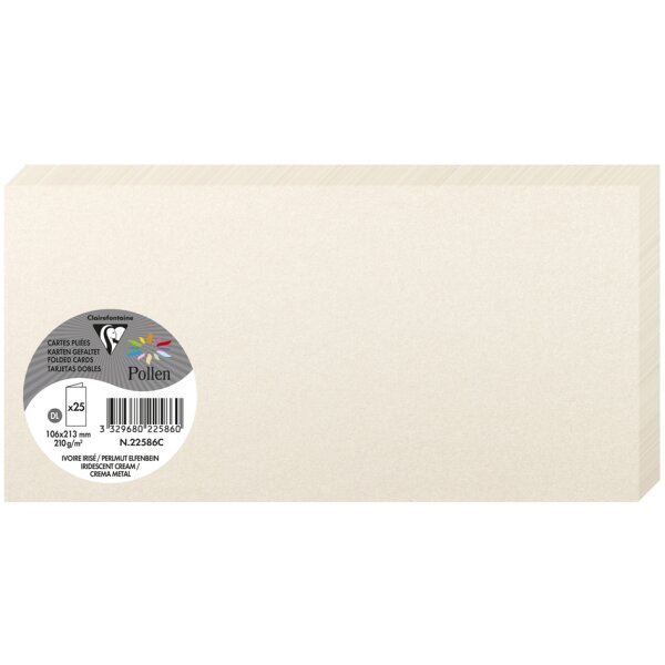 Pollen by Clairefontaine Carte double DL, cl&eacute;mentine
